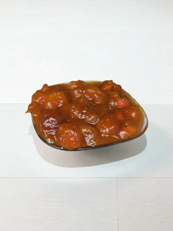 homemade alu bokhrar achar